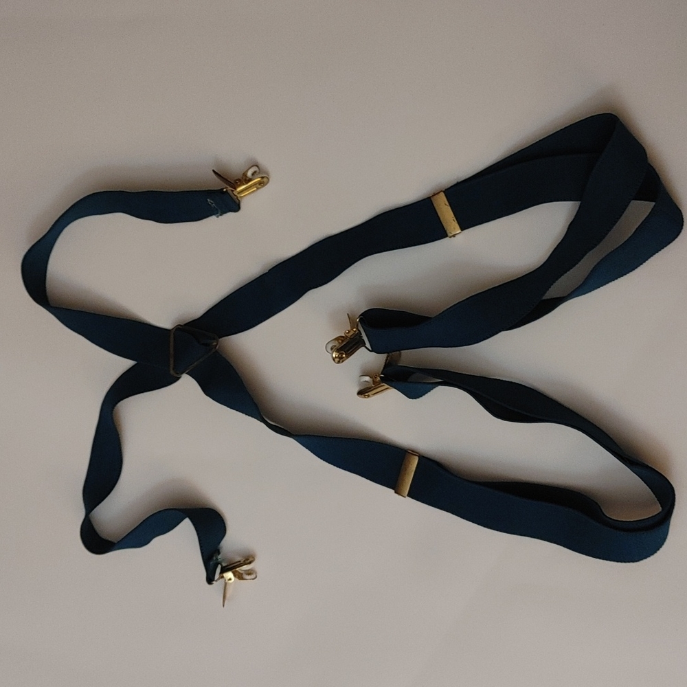 S10- Adjustable Suspenders Green - Picture 1 of 6